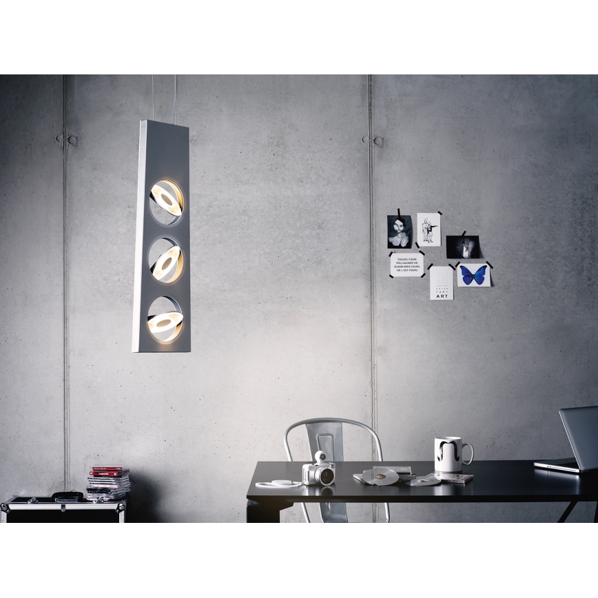 Philips Lirio 40609/31/16 - Candelabro num fio fosco LED CIRCULIS 3xLED/13W/230V