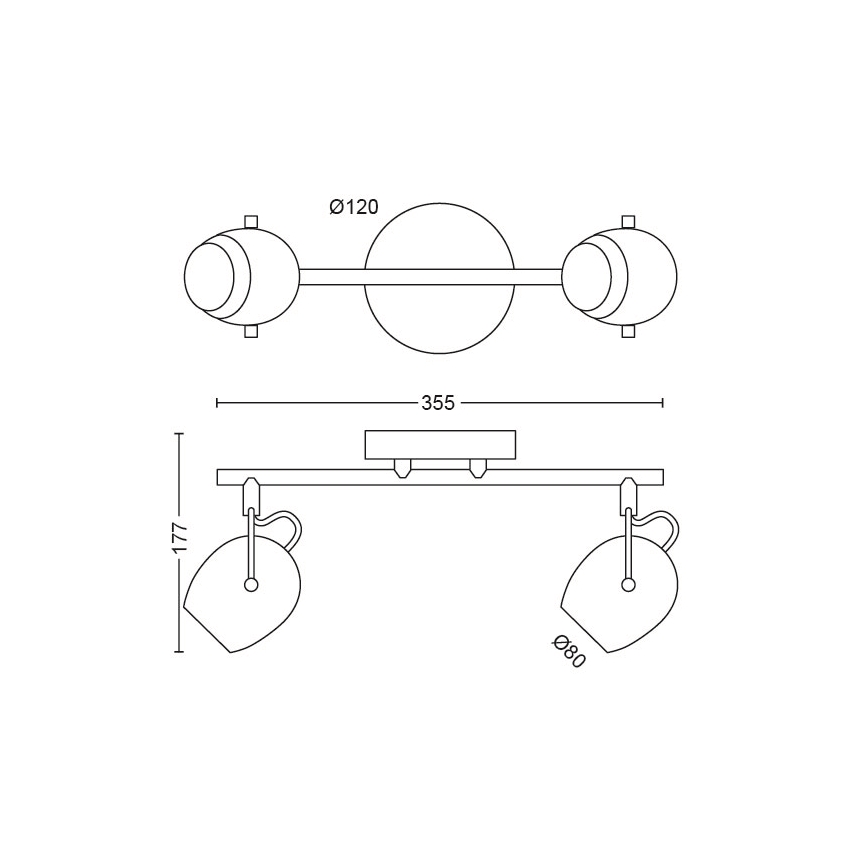 Philips Lirio 57032/31/P0 - Foco LED PLANET 2xLED/4,2W/230V