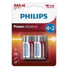 Philips LR03P6BP/10 - 6 pçs Pilha alcalina AAA POWER ALKALINE 1,5V