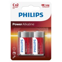 Philips LR14P2B/10 - 2 pçs Pilha alcalina C POWER ALKALINE 1,5V 7200mAh