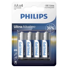 Philips LR6E4B/10 - 4 pçs Pilha alcalina AA ULTRA ALKALINE 1,5V 2800mAh