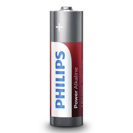 Philips LR6P12W/10 - 12 pçs Pilha alcalina AA POWER ALKALINE 1,5V 2600mAh