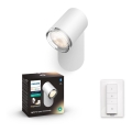 Philips - Luminária de banheiro LED dimmerizável Hue ADORE 1xGU10/5W/230V IP44 + controlo remoto