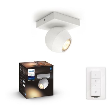 Philips - Luminária de embutir LED regulável Hue BUCKRAM 1xGU10/5W/230V + comando à distância
