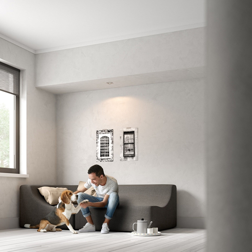 Philips - Luminária de embutir LED RGBW regulável DONEGAL 1xGU10/4,8W/230V + controlo remoto
