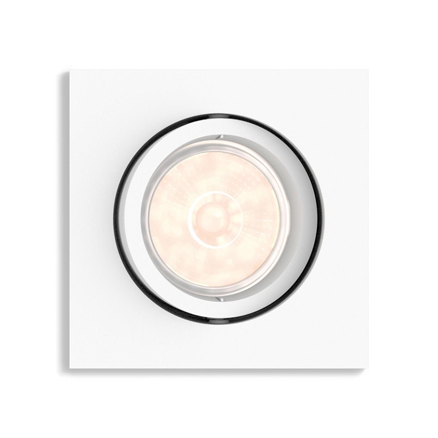 Philips - Luminária LED RGBW encastrável e dimerizável DONEGAL 1xGU10/4,8W/230V + controlo remoto