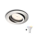 Philips - Luminária de embutir LED RGBW regulável DONEGAL 1xGU10/4,8W/230V + controlo remoto