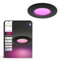 Philips - Luminária de embutir LED RGBW regulável para casa de banho Hue SLIM LED/8,3W/230V 1000-20000K preta P44