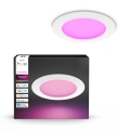 Philips - Luminária de embutir para casa de banho LED RGBW regulável Hue SLIM LED/12W/230V 1000-20000K branca IP44