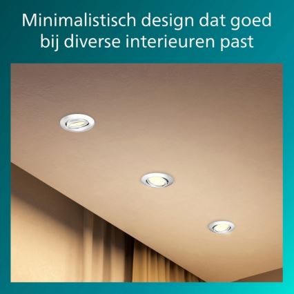 Philips - Luminária de embutir PERIDOT 1xGU10/7W/230V branca