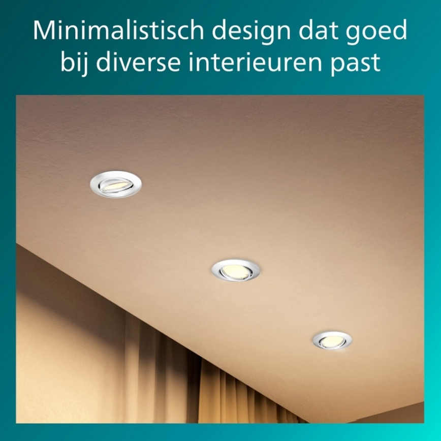 Philips - Luminária de embutir PERIDOT 1xGU10/7W/230V branca