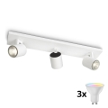 Philips - Luminária de focos LED RGBW regulável RUNNER 3xGU10/6,5W/230V 2700-6500K branca