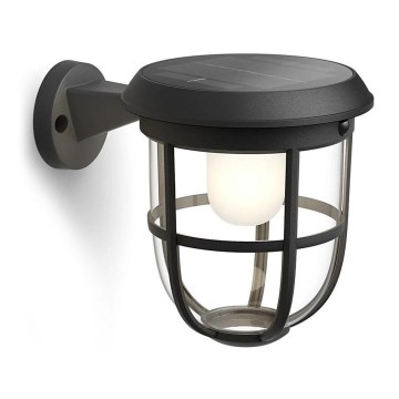 Philips - Luminária de parede solar LED com sensor de movimento e crepúsculo RADII LED/1,3W/3,7V 2000 mAh 3000K IP44