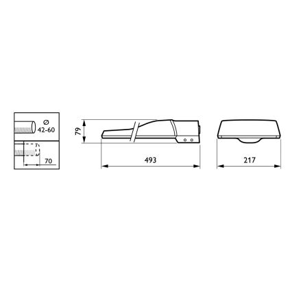 Philips - Luminária de rua LED CORELINE MALAGA LED/37W/230V 3000K IP65