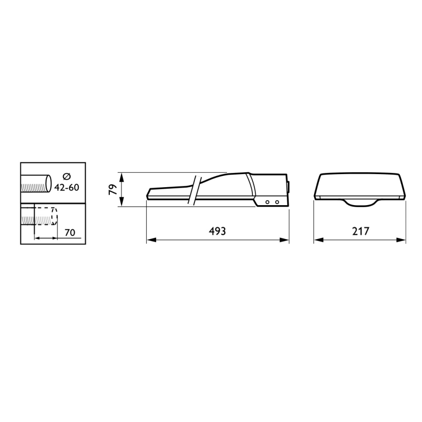 Philips - Luminária de rua LED CORELINE MALAGA LED/37W/230V 3000K IP65