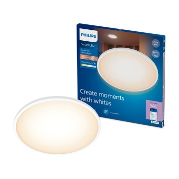 Philips - Luminária de tecto LED dimerizável SUPERSLIM LED/32W/230V 2700-6500K Wi-Fi