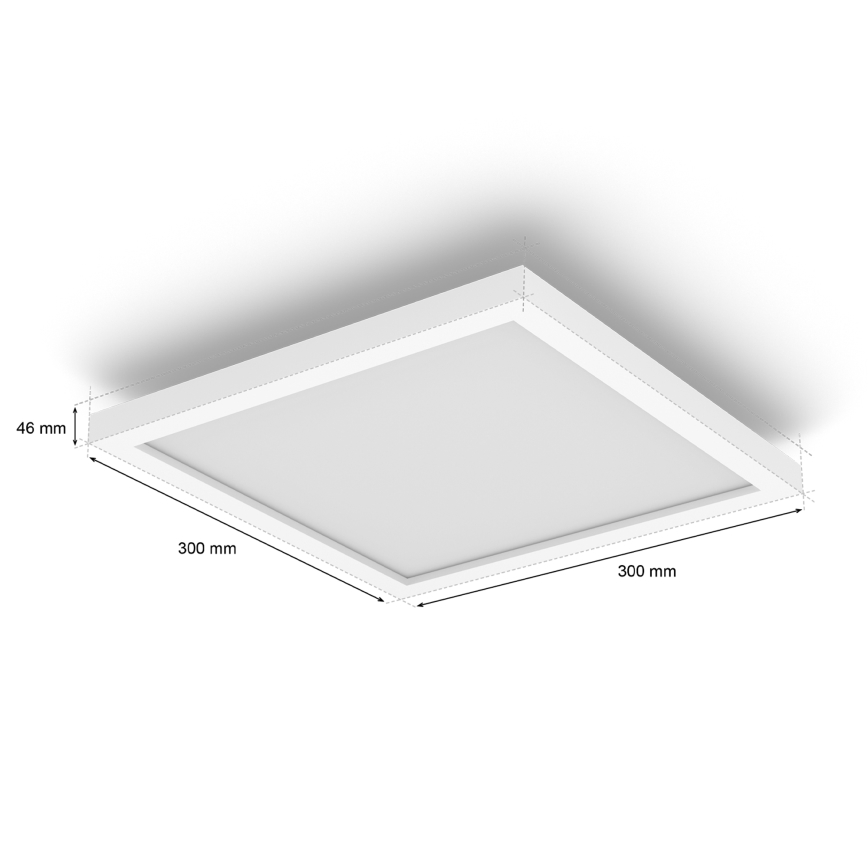 Philips - Luminária de teto LED dimerizável Hue AURELLE LED/19W/230V 2200-6500K 30x30 cm branca