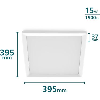 Philips - Luminária de teto dimerizável LED/15W/230V 2700K 39,5x39,5 cm