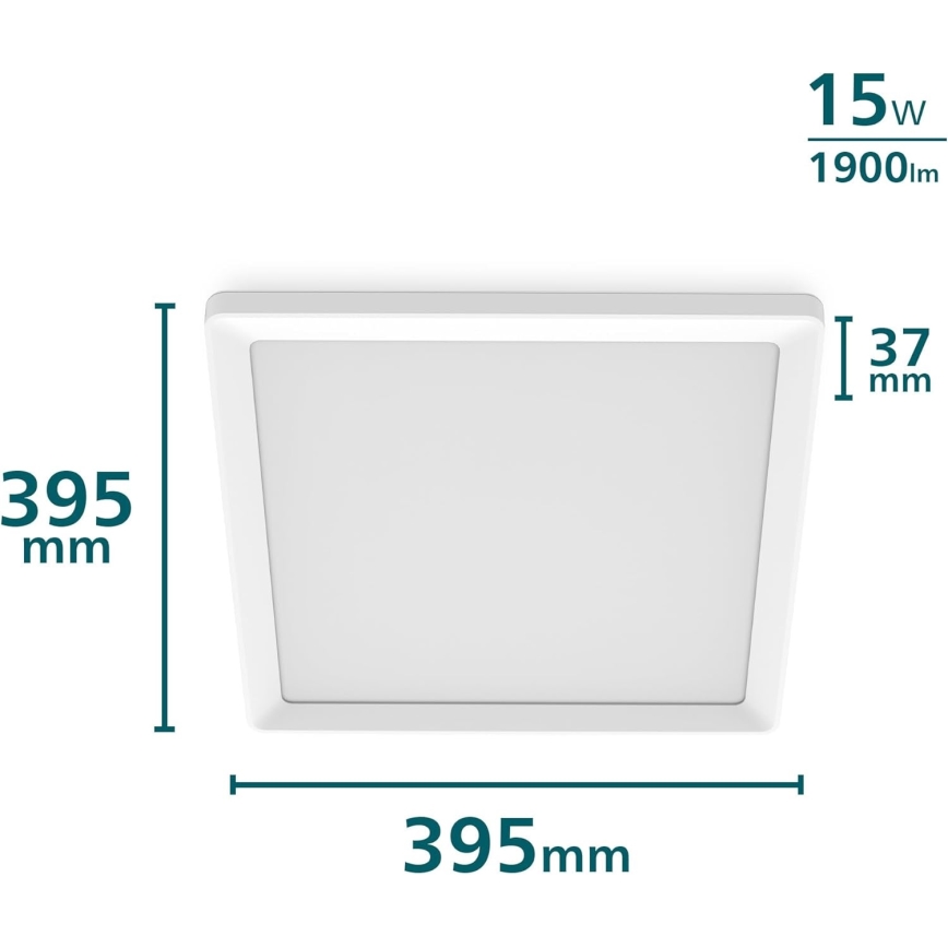 Philips - Luminária de teto dimerizável LED/15W/230V 2700K 39,5x39,5 cm