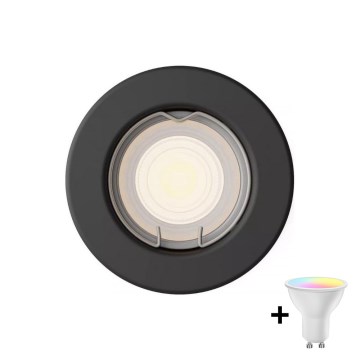 Philips - Luminária de teto embutida LED RGBW dimerizável PERIDOT 1xGU10/6,5W/230V 2700-6500K preta