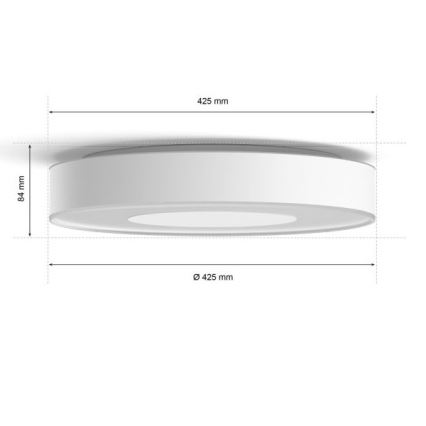 Philips - LED RGB dimerizável candeeiro de tecto Hue INFUSE LED/52,5W/230V 2000-6500K Ø 425 mm branco