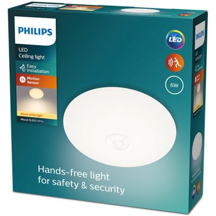 Philips - Plafon LED com sensor MAUVE LED/6W/230V