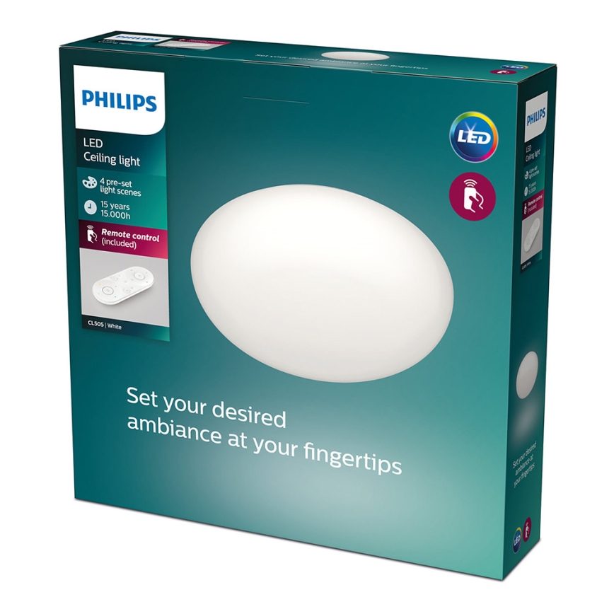 Philips - Plafon LED regulável 1xLED/23W/230V com comando à distância
