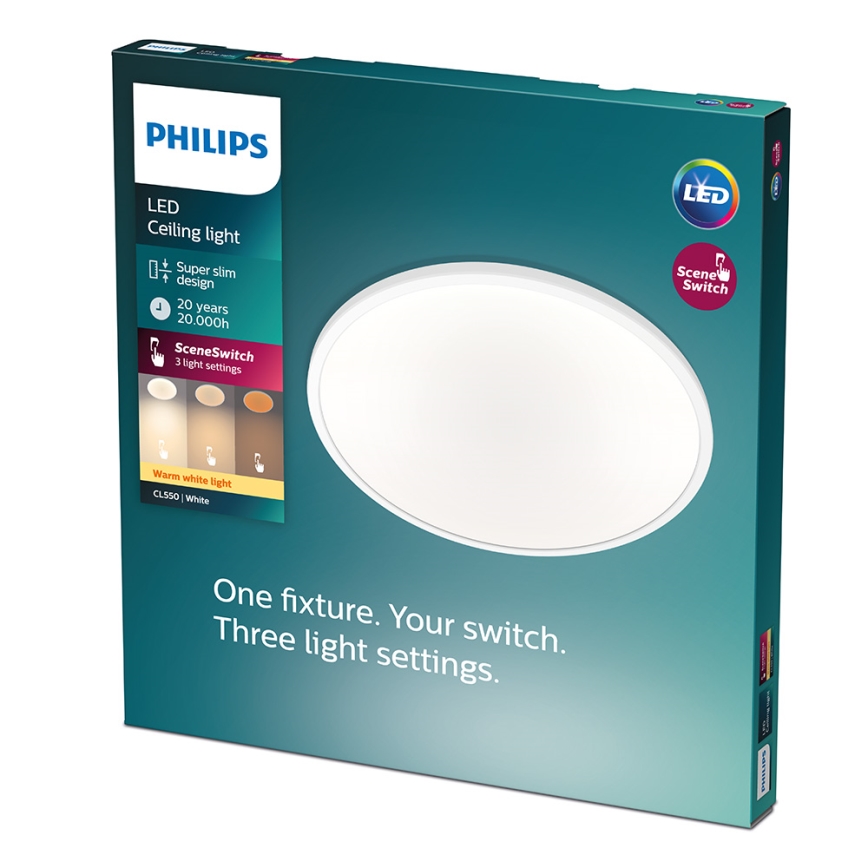 Philips - Luminária de teto LED dimerizável CLEAR LED/18W/230V 2700K