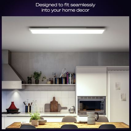 Philips - Luminária de teto LED dimerizável Hue AURELLE LED/39W/230V 2200-6500K 120x30 cm branca