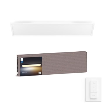 Philips - Luminária de teto LED dimerizável Hue AURELLE LED/39W/230V 2200-6500K 120x30 cm branca + interruptor dimmer
