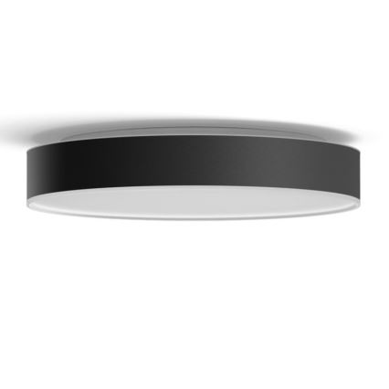 Philips - Luminária de teto LED dimável Hue LED/33,5W/230V 2200-6500K Ø 425 mm preta + controlo remoto