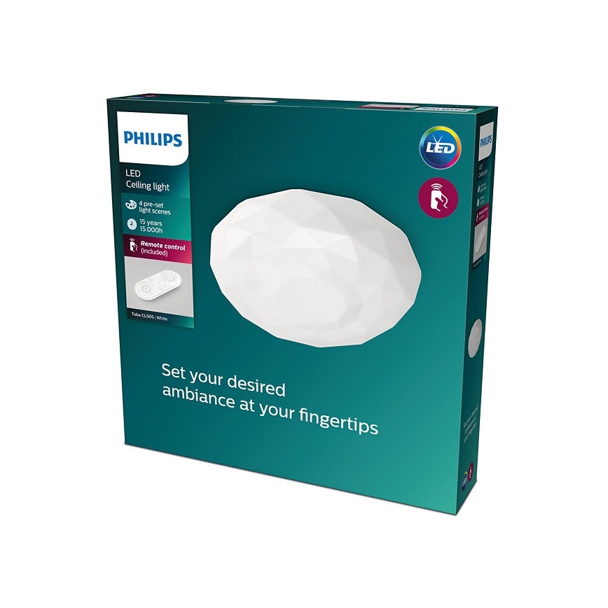 Philips - Luminária de teto LED regulável LED/23W/230V 2700-6500K + controlo remoto