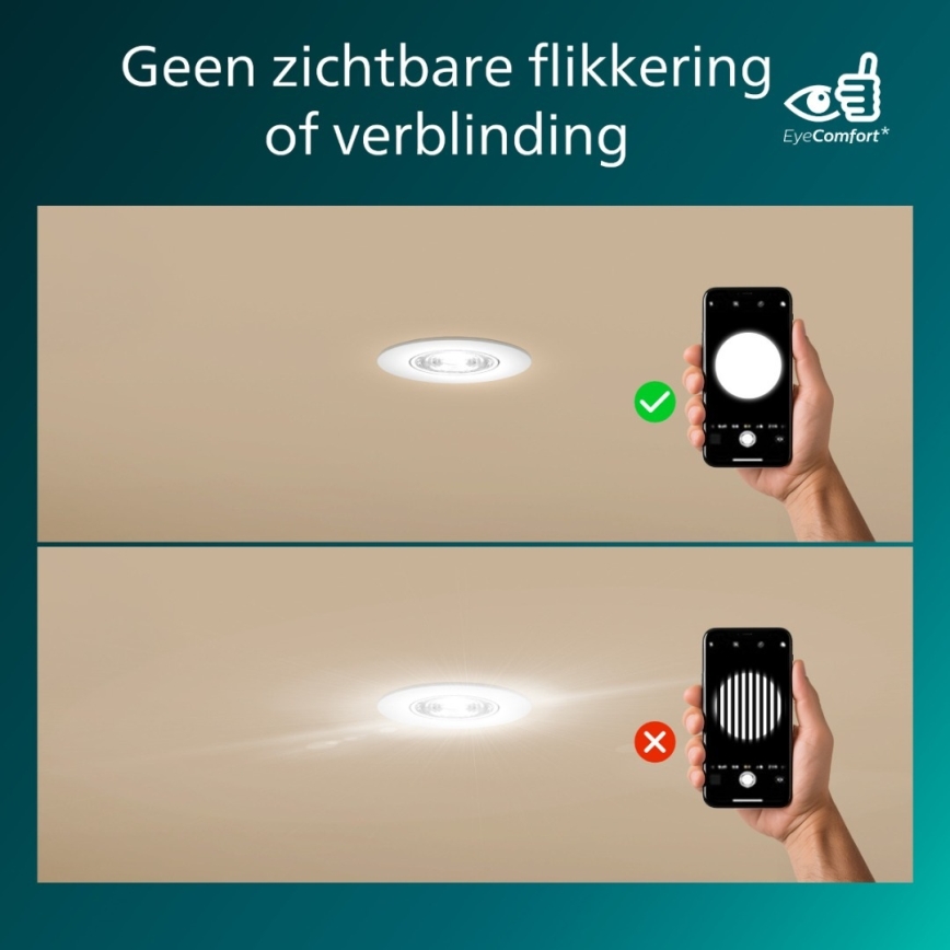 Philips - Luminária LED dimerizável de embutir CILANTRO LED/5W/230V 2700K branca