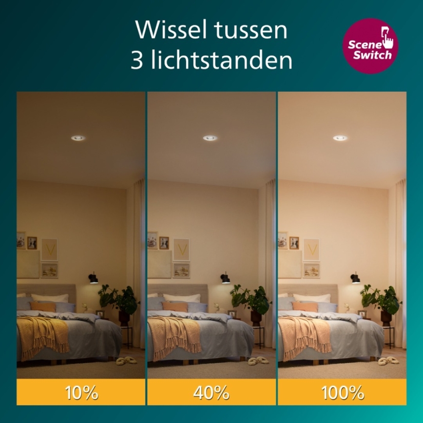 Philips - Luminária LED dimerizável de embutir CILANTRO LED/5W/230V 2700K branca