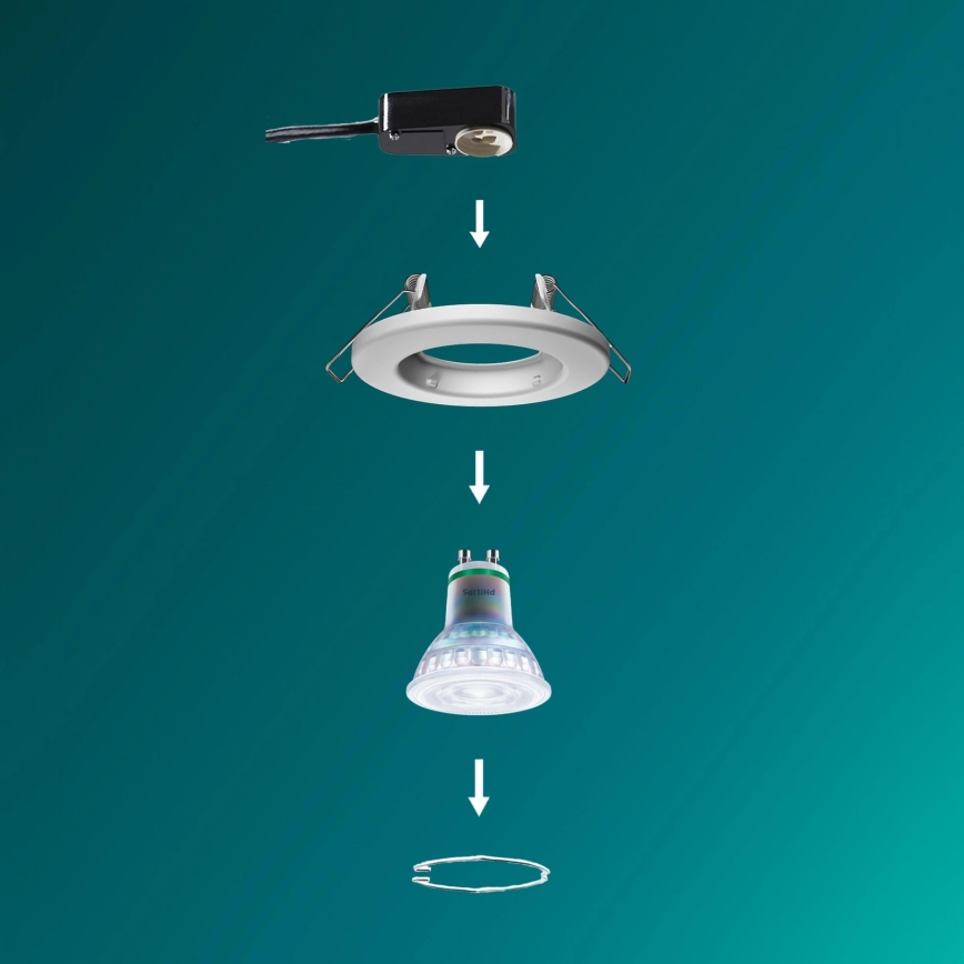 Philips - LED RGBW luminária de embutir dimerizável PERIDOT 1xGU10/6,5W/230V 2700-6500K branca
