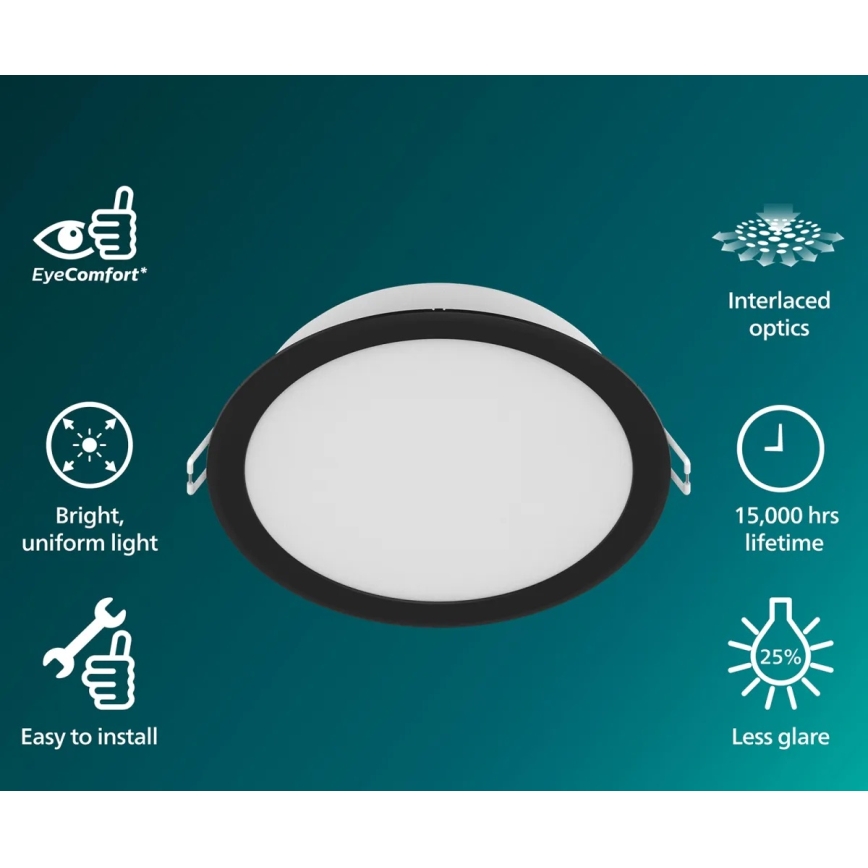 Philips - Luminária LED de embutir MESON LED/12,5W/230V 3000K