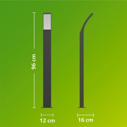 Philips - Luminária LED de exterior SPLAY LED/4,3W/230V 2700K 96 cm IP44