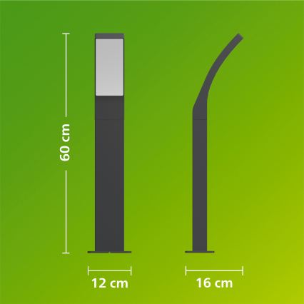 Philips - Luminária LED para exterior SPLAY LED/4,3W/230V 2700K 60 cm IP44