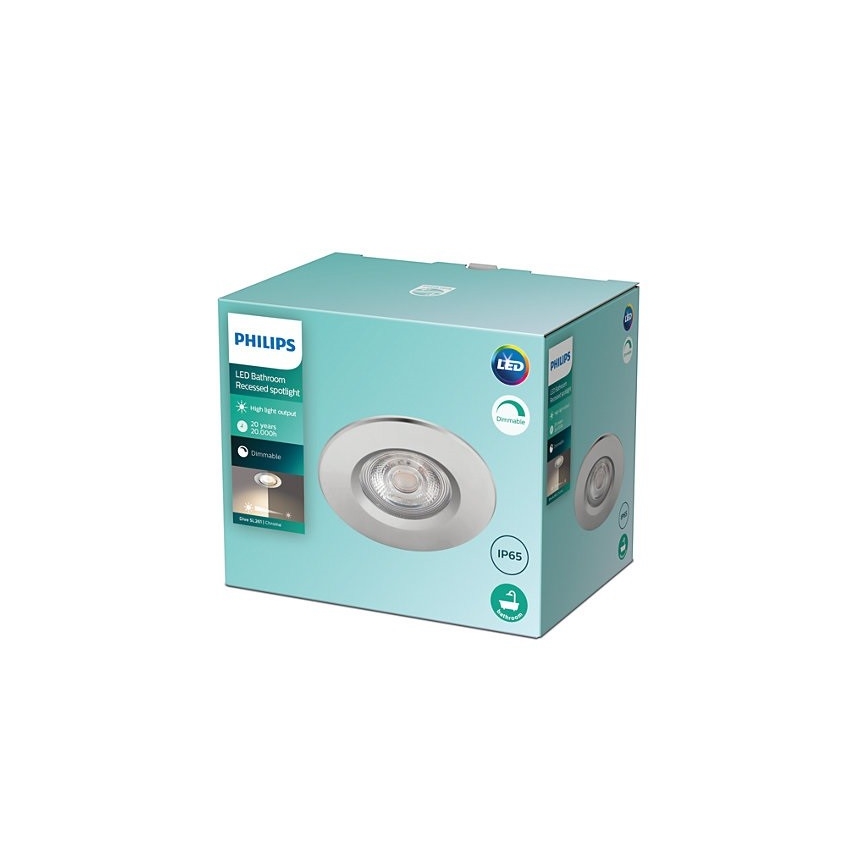 Philips - Luminária LED regulável encastrada para casa de banho DIVE LED/5W/230V IP65