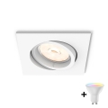Philips - Luminária LED RGBW encastrável e dimerizável DONEGAL 1xGU10/4,8W/230V + controlo remoto