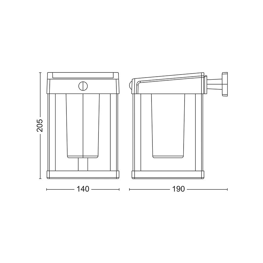 Philips - Luminária de parede solar LED com sensor de movimento e crepúsculo CAMILL LED/1,4W/3,7V 2000 mAh IP44