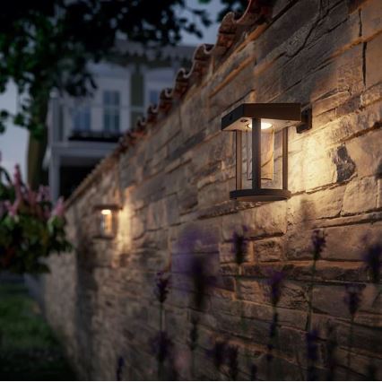 Philips - Luminária de parede solar LED com sensor de movimento e crepúsculo CAMILL LED/1,4W/3,7V 2000 mAh IP44