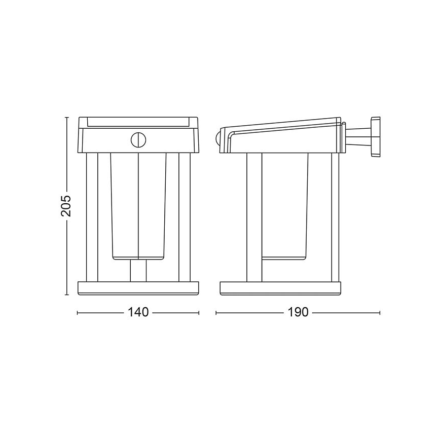 Philips - Luminária de parede solar LED com sensor de movimento e crepúsculo CAMILL LED/1,4W/3,7V 2000 mAh IP44