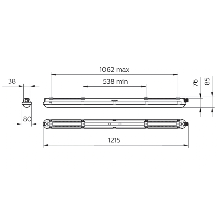 Philips - Luminária técnica fluorescente LED CORELINE LED/25W/230V 120 cm IP66