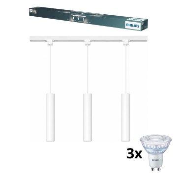 Philips - Lustre LED dimerizável suspenso por cabo para o sistema de trilhos EASYLINK 3xGU10/7W/230V 2200-2700K 1m branco