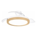 Philips - Luz LED dimerizável com ventilador BLISS LED/35W/230V castanho + comando à distância