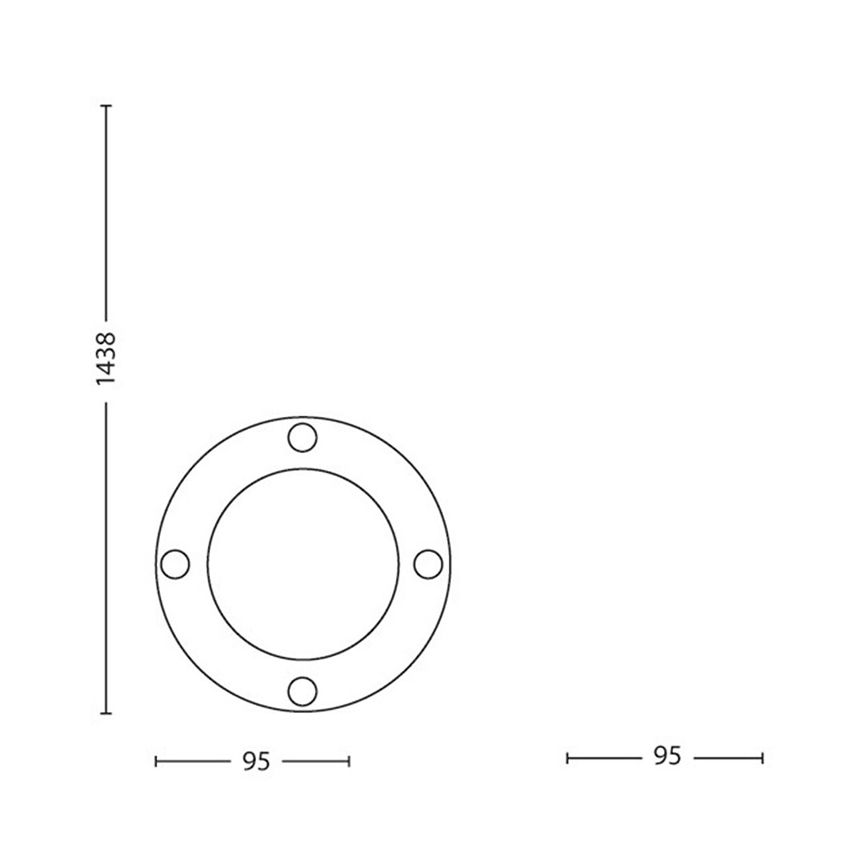 Philips Massive 17412/30/10 - Luz LED exterior - com um espigão 1xGU10/5W/230V