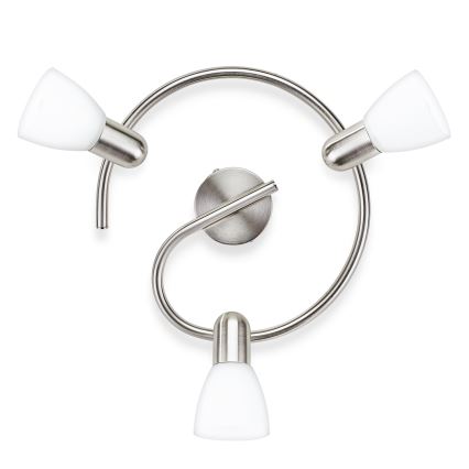 Philips Massive - Luminária de teto embutida 3xE14/40W cromo fosco