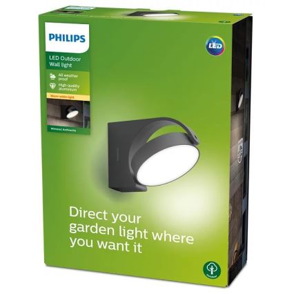 Philips - Luminária de parede LED para exterior LED/7W/230V 2700K IP44