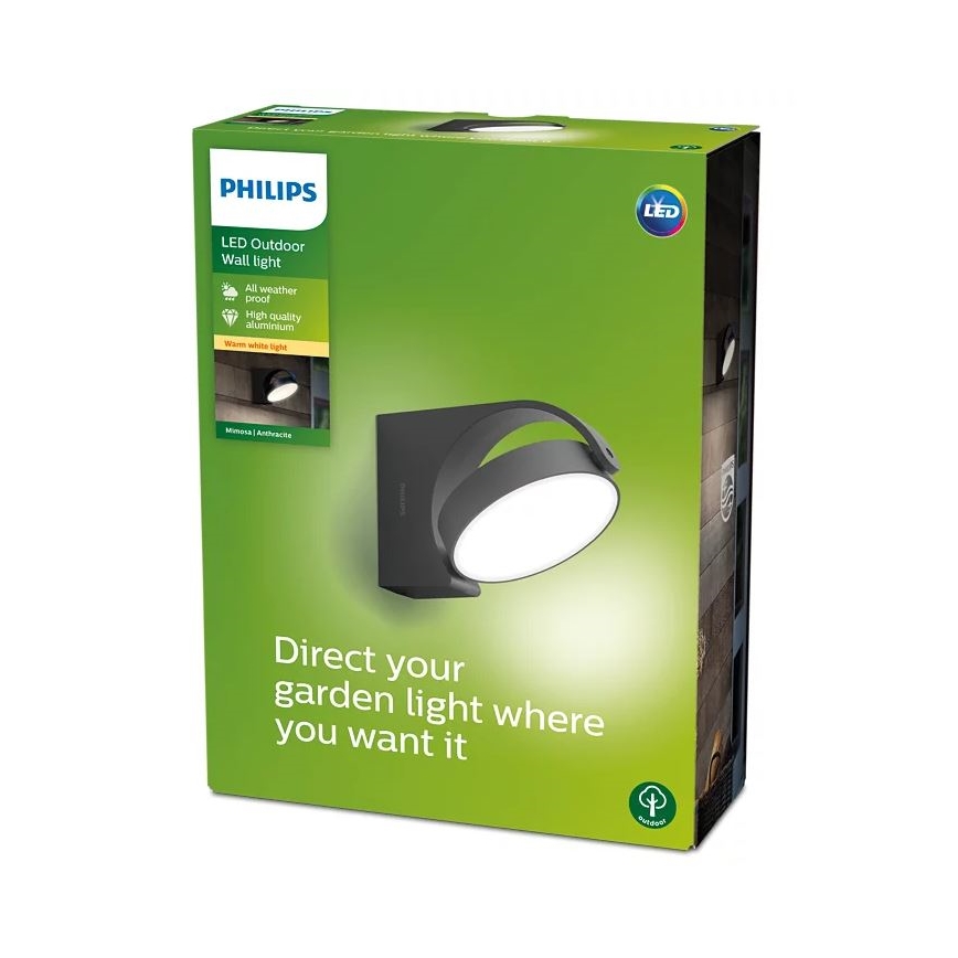 Philips - Luminária de parede LED para exterior LED/7W/230V 2700K IP44
